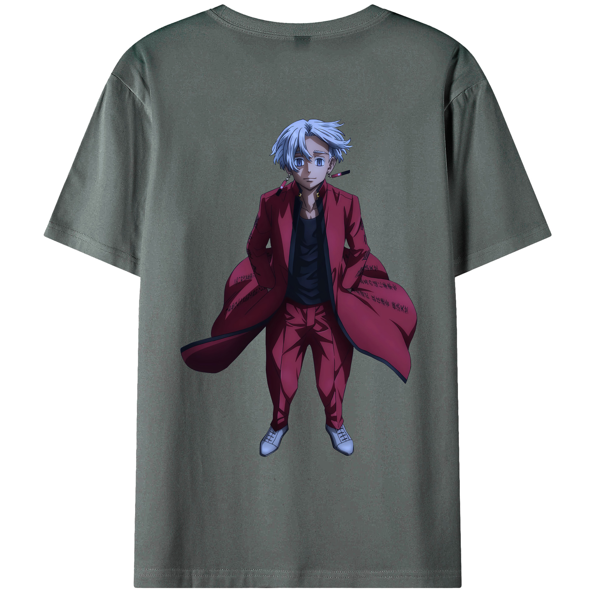 （画像用） 東京リベンジャーズ Tokyo Revengers 綿100％ メンズ半袖Tシャツ（バックプリント） 通気性